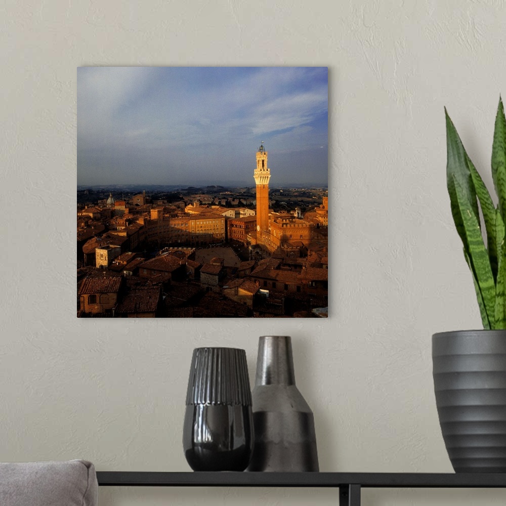A modern room featuring Italy, Tuscany, Siena, Historical center, Piazza del Campo and the Torre del Mangia