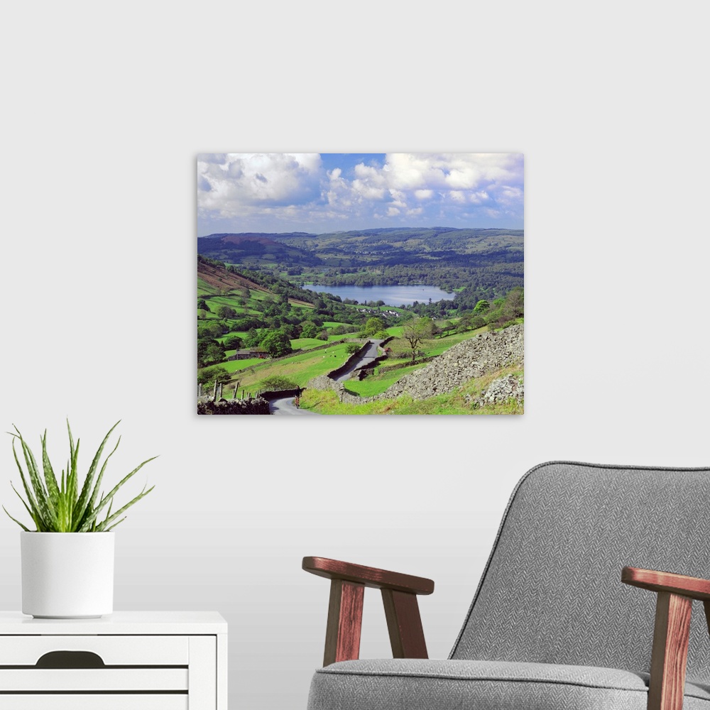 A modern room featuring United Kingdom, UK, England, Cumbria, Lake District, Windermere lake, Kirkstone Pass