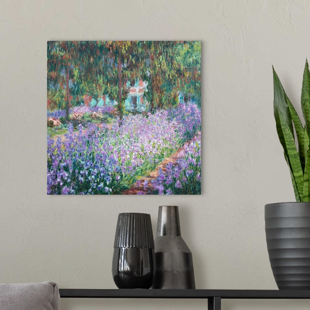 Artist's Garden at Giverny, 1900 | Canvas Wall Art | 16x16 | Great Big Canvas