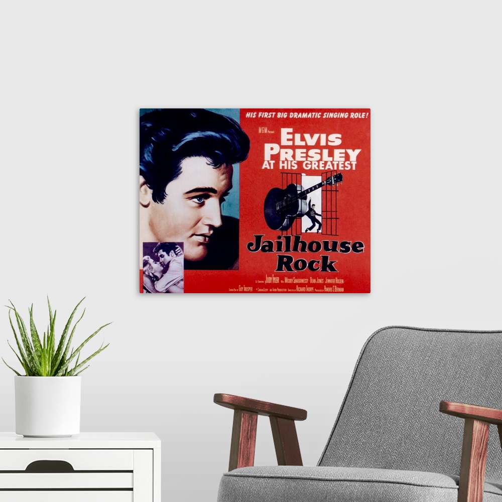 A modern room featuring JAILHOUSE ROCK, Elvis Presley, 1957.