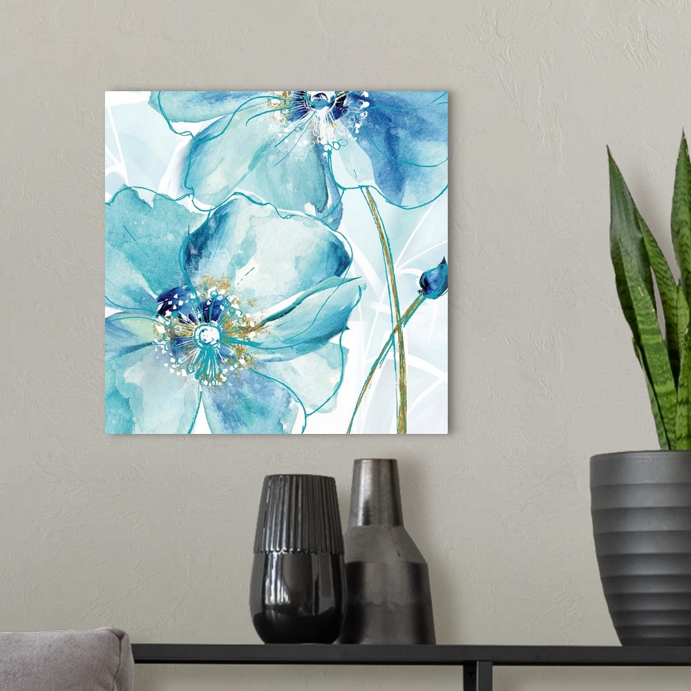 Blue Spring Poppy II Wall Art, Canvas Prints, Framed Prints, Wall Peels ...