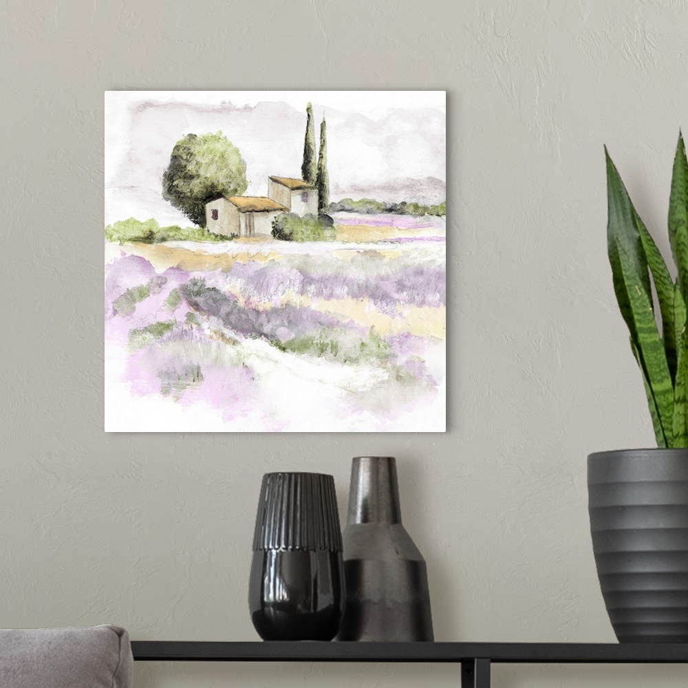 A modern room featuring Elegant Lavender III
