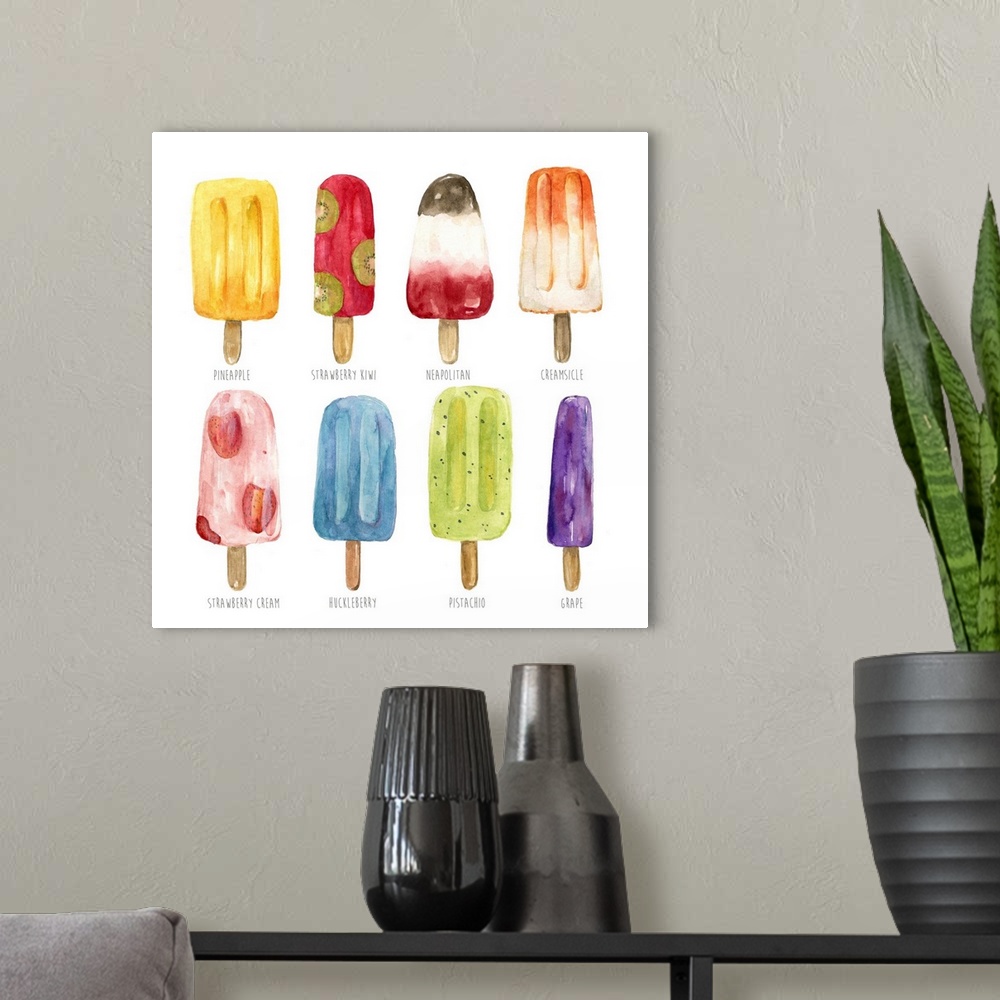 A modern room featuring Popsicles Come Chill