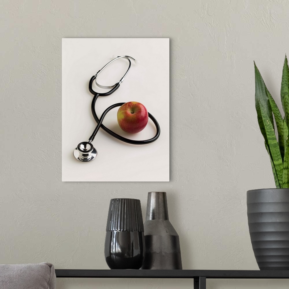 A modern room featuring Apple and stethoscope