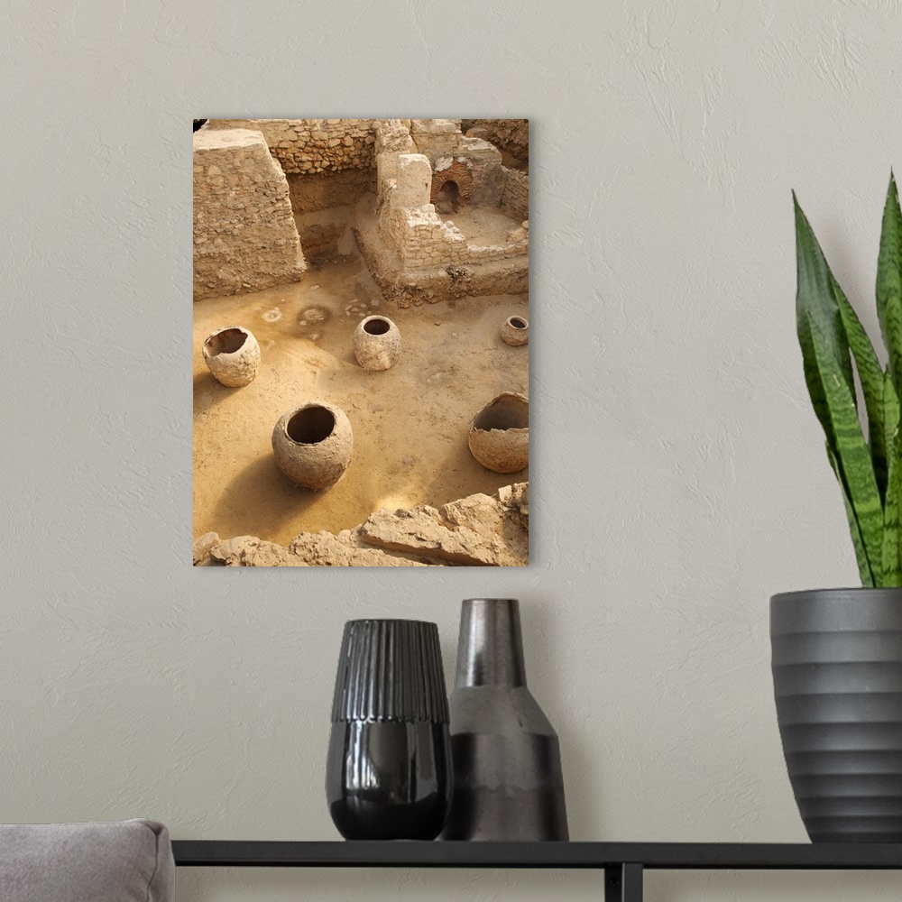A modern room featuring Greece, Athens, Archaeological site of Roman Bath