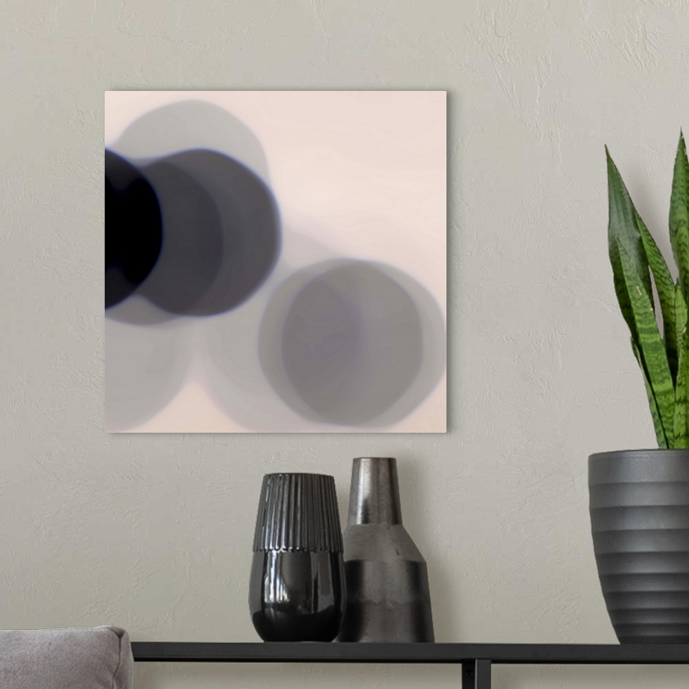 A modern room featuring Monochrome abstract with spots II