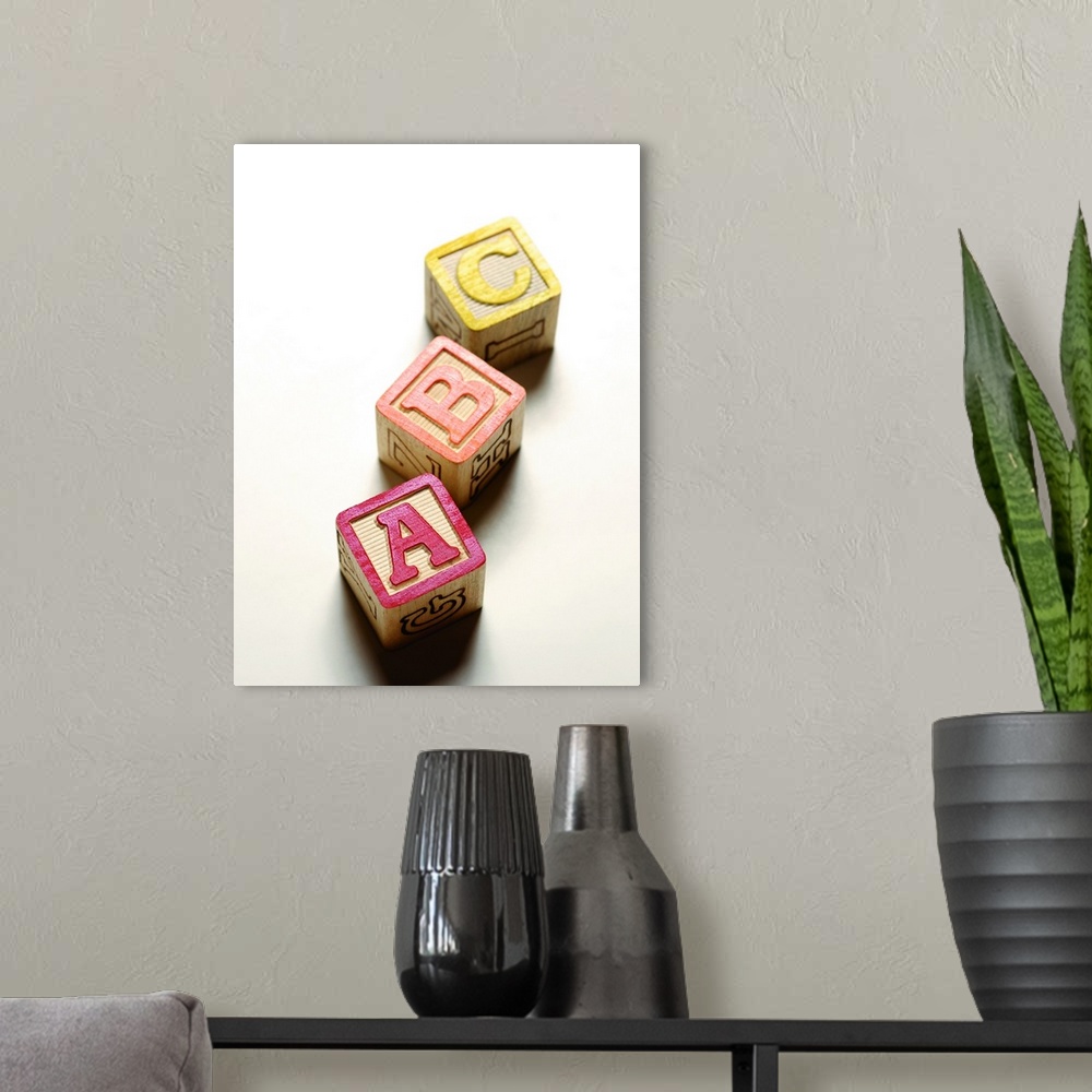 A modern room featuring Photo, alphabet blocks, ABC, Color, High res