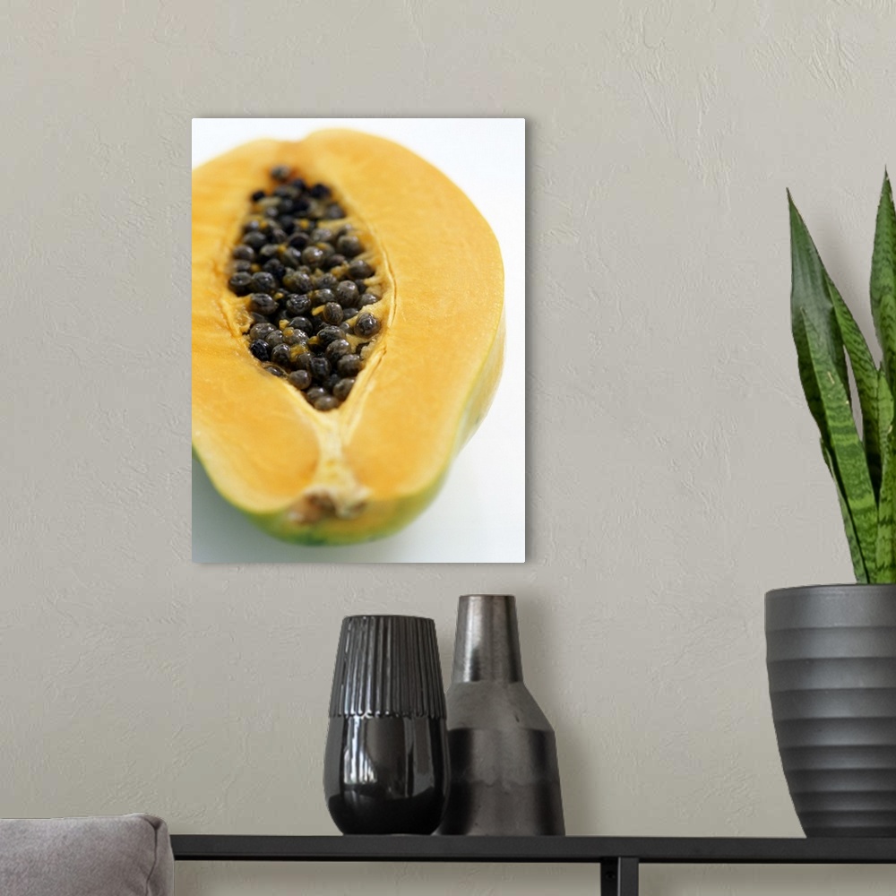 A modern room featuring Ripe Papaya with Seeds