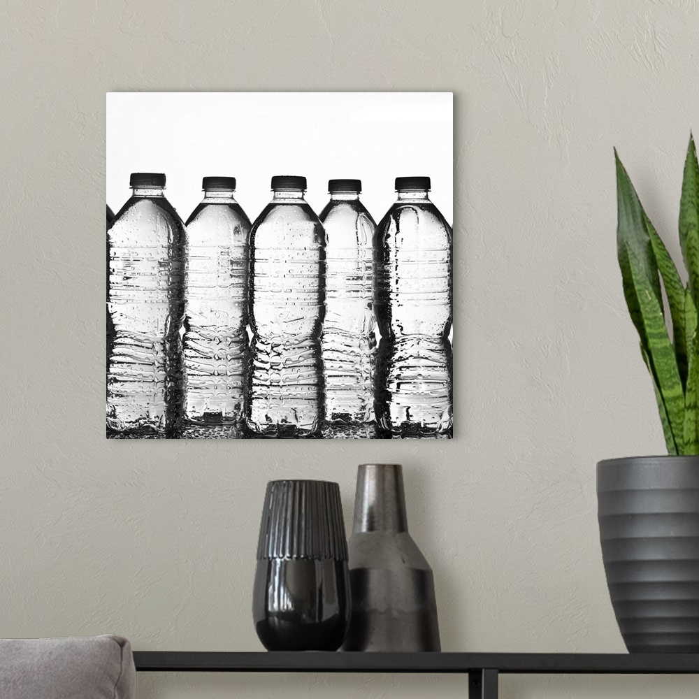 A modern room featuring Water bottles in studio