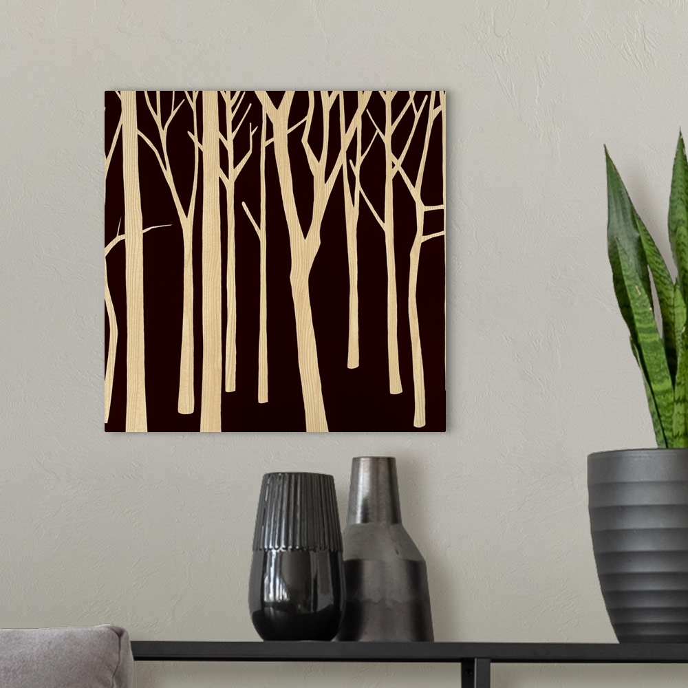 A modern room featuring Sepia Forest 2