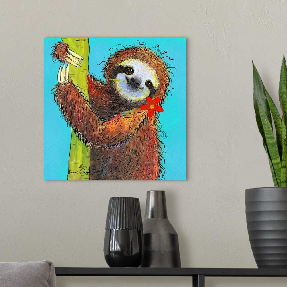 A modern room featuring Sloth