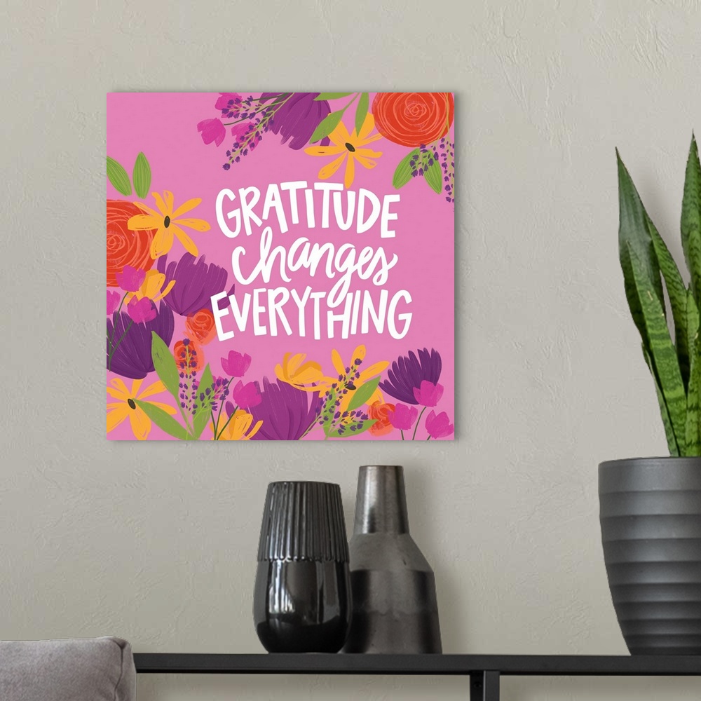 A modern room featuring Gratitude Wildflowers