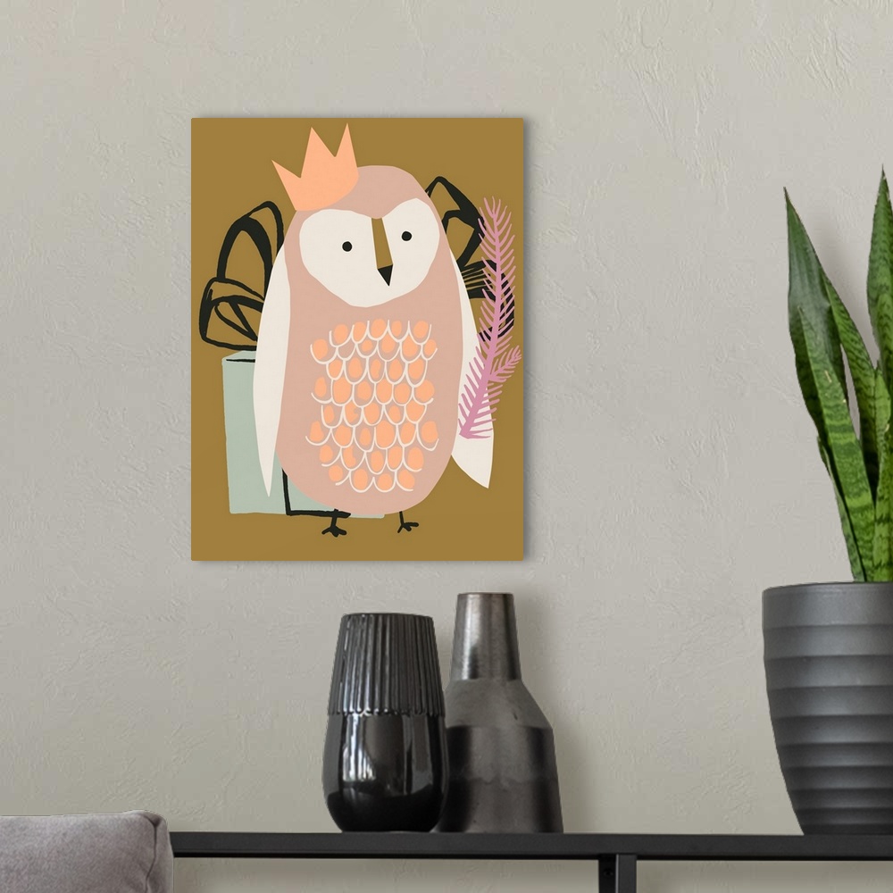 A modern room featuring Owl Present