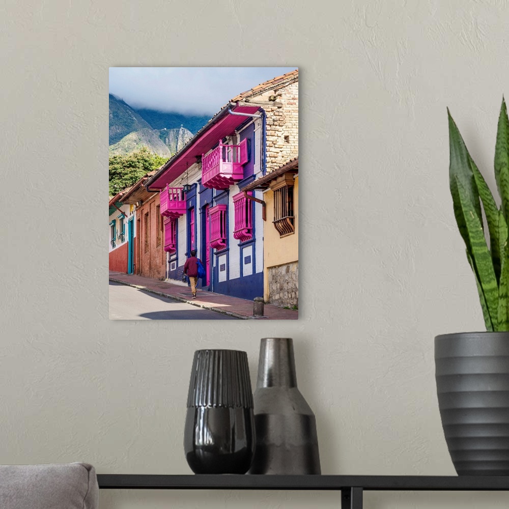 A modern room featuring Street of La Candelaria, Bogota, Capital District, Colombia.