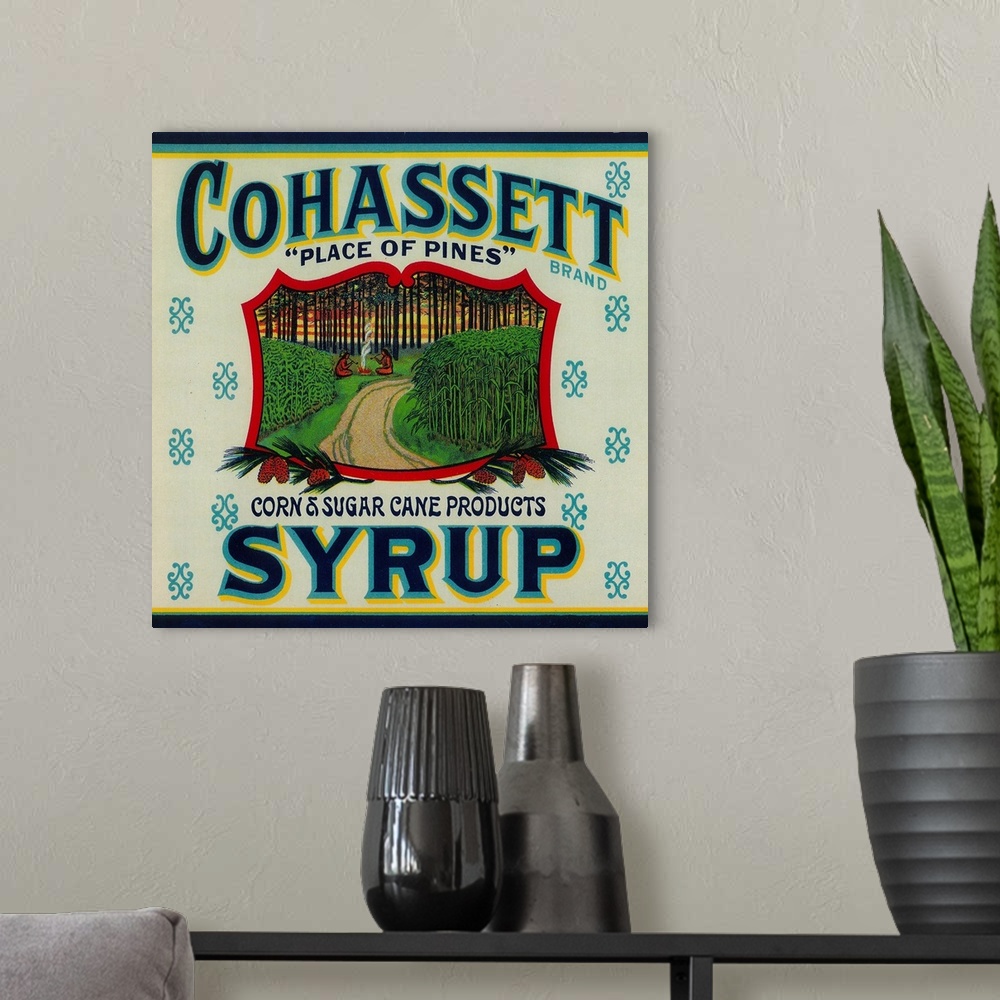 A modern room featuring Cohassett Syrup Label, Cairo, GA