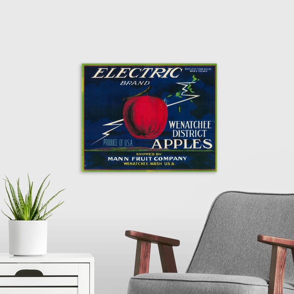 A modern room featuring Electric Apple Label, Wenatchee, WA