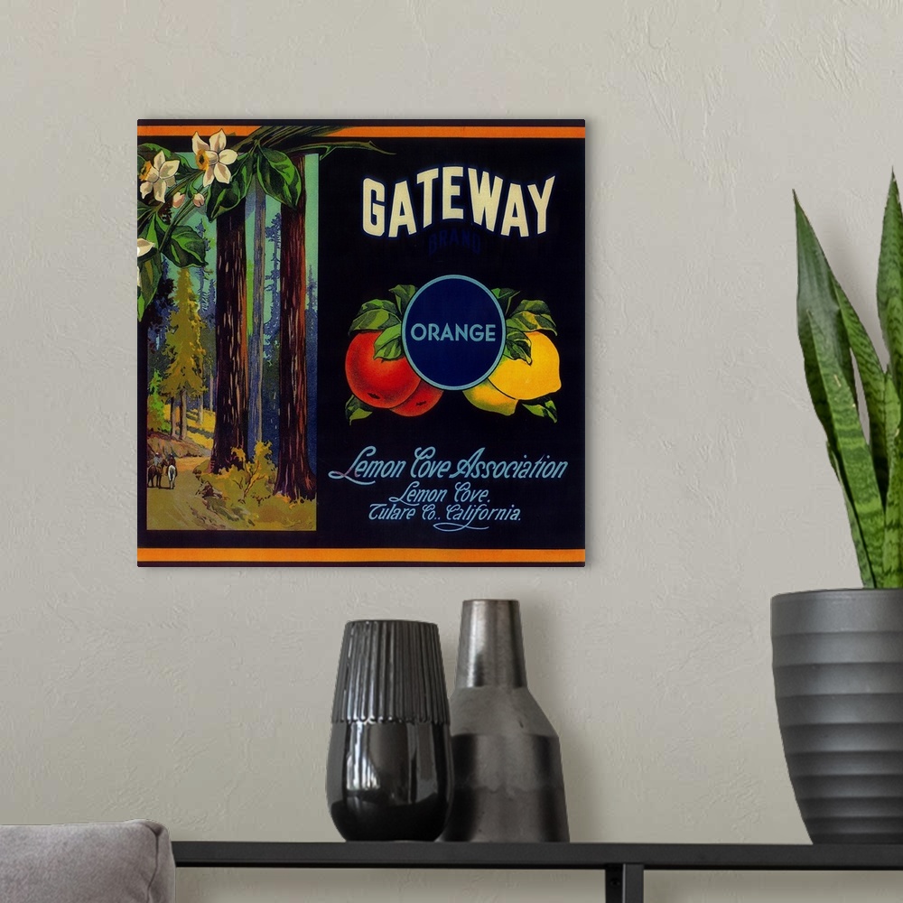 A modern room featuring Gateway Orange Label, Lemon Cove, CA