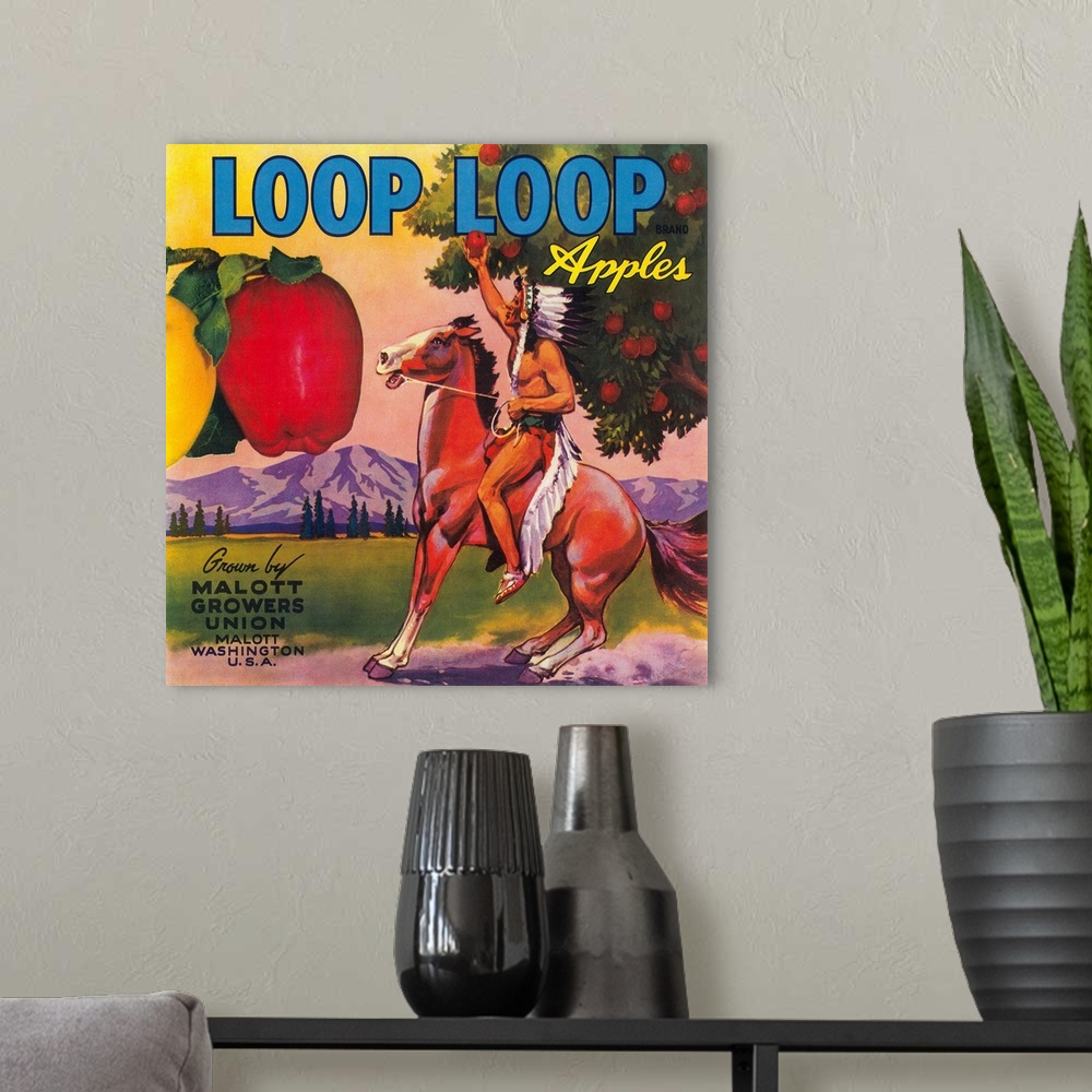 A modern room featuring Loop Loop Apple Label, Malott, WA