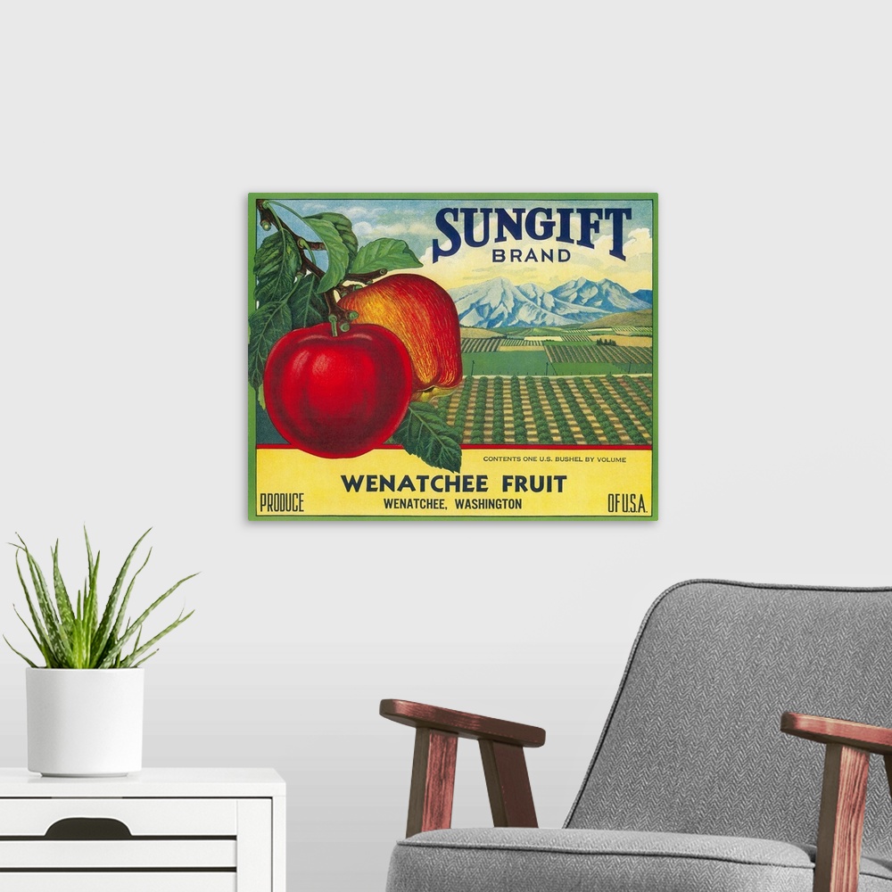 A modern room featuring Sungift Apple Label, Wenatchee, WA