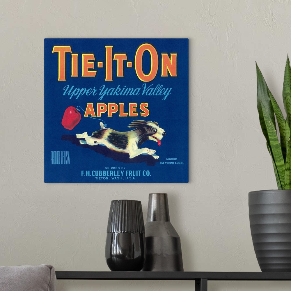 A modern room featuring Tie It On Apple Label, Tieton, WA