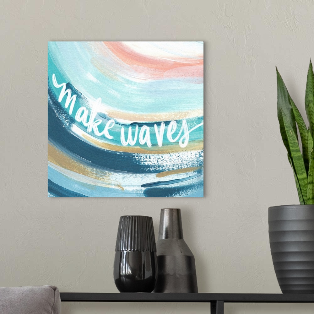 A modern room featuring Make Waves