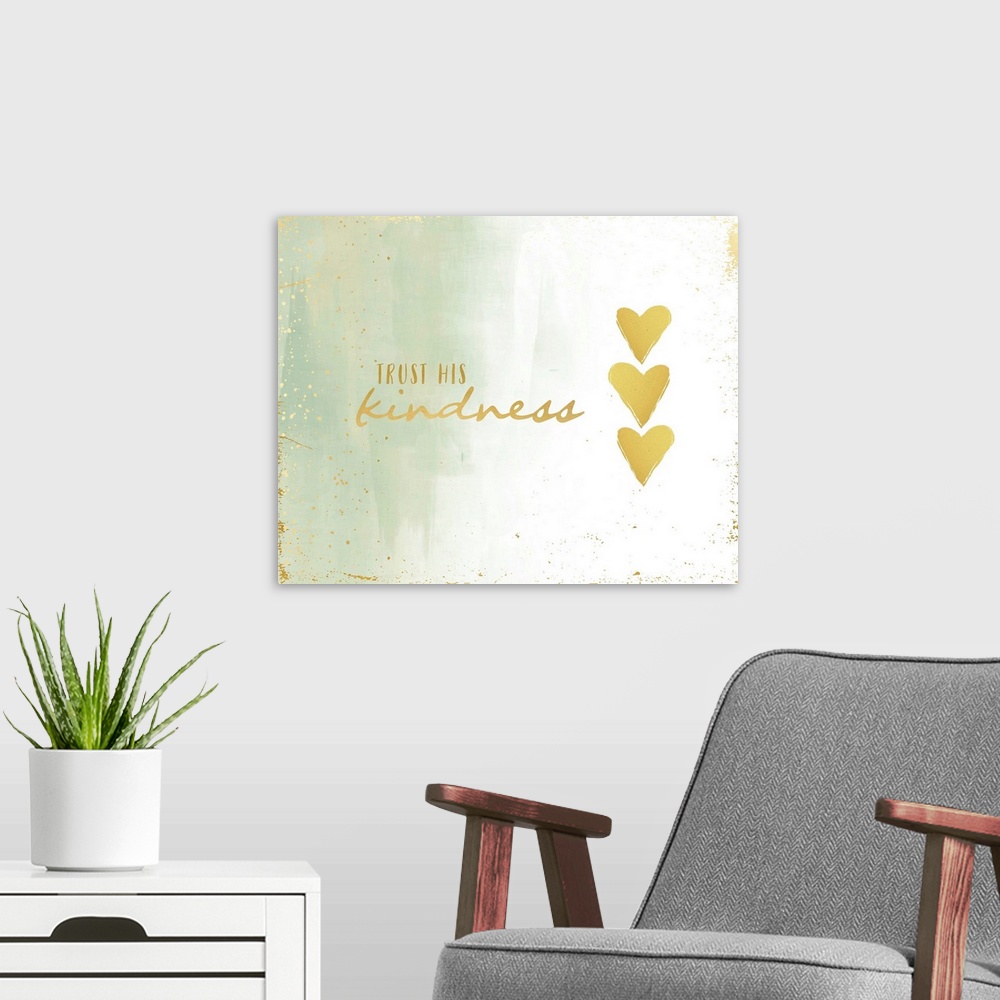 A modern room featuring Organic Gold - Kindness