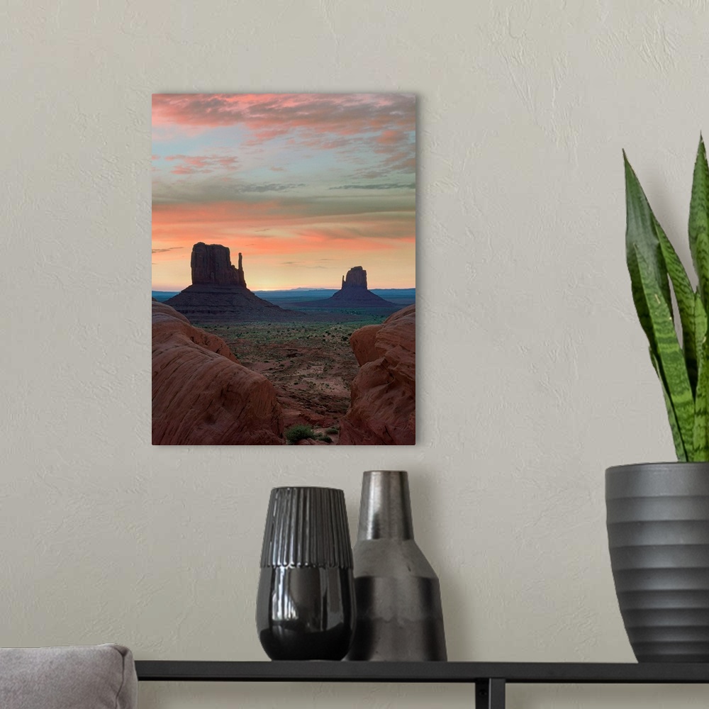 The Mittens At Sunset, Monument Valley, Arizona Wall Art, Canvas Prints ...