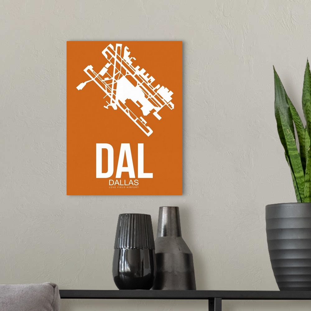 A modern room featuring Minimalist DAL Dallas Poster II