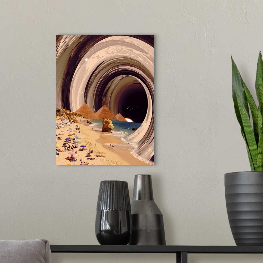 A modern room featuring Tunnel