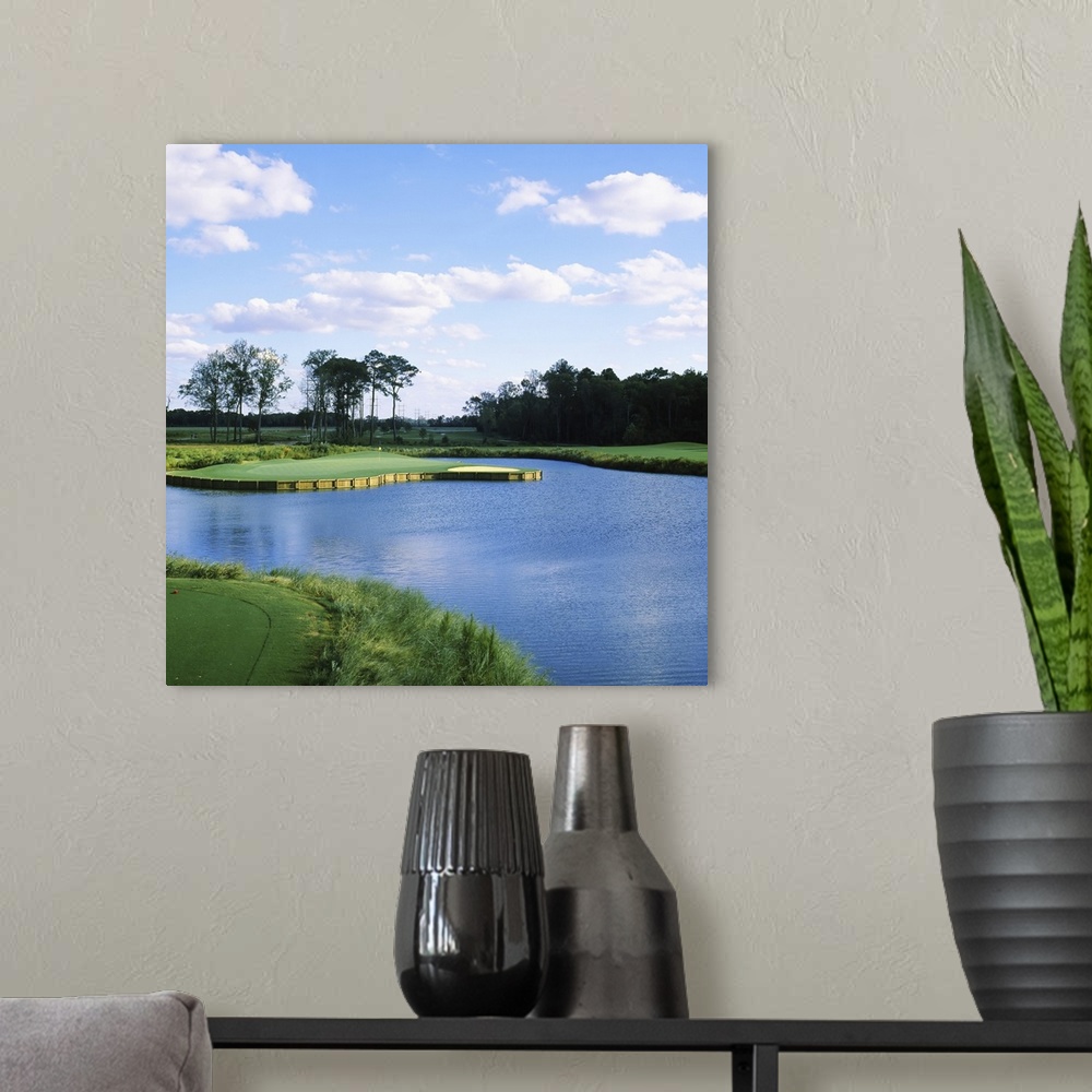 A modern room featuring Pond in a golf course, Carolina Golf and Country Club, Charlotte, North Carolina