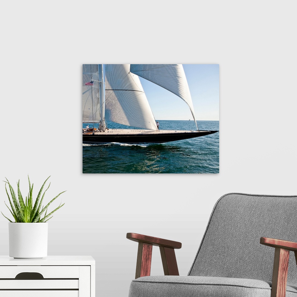 A modern room featuring Yachts sailing in Newport Bucket Regatta, Newport, Rhode Island, USA
