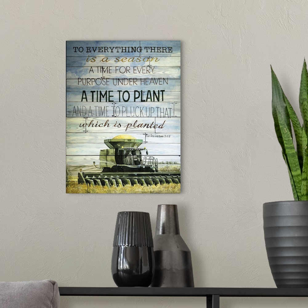 A modern room featuring A Time to Plant