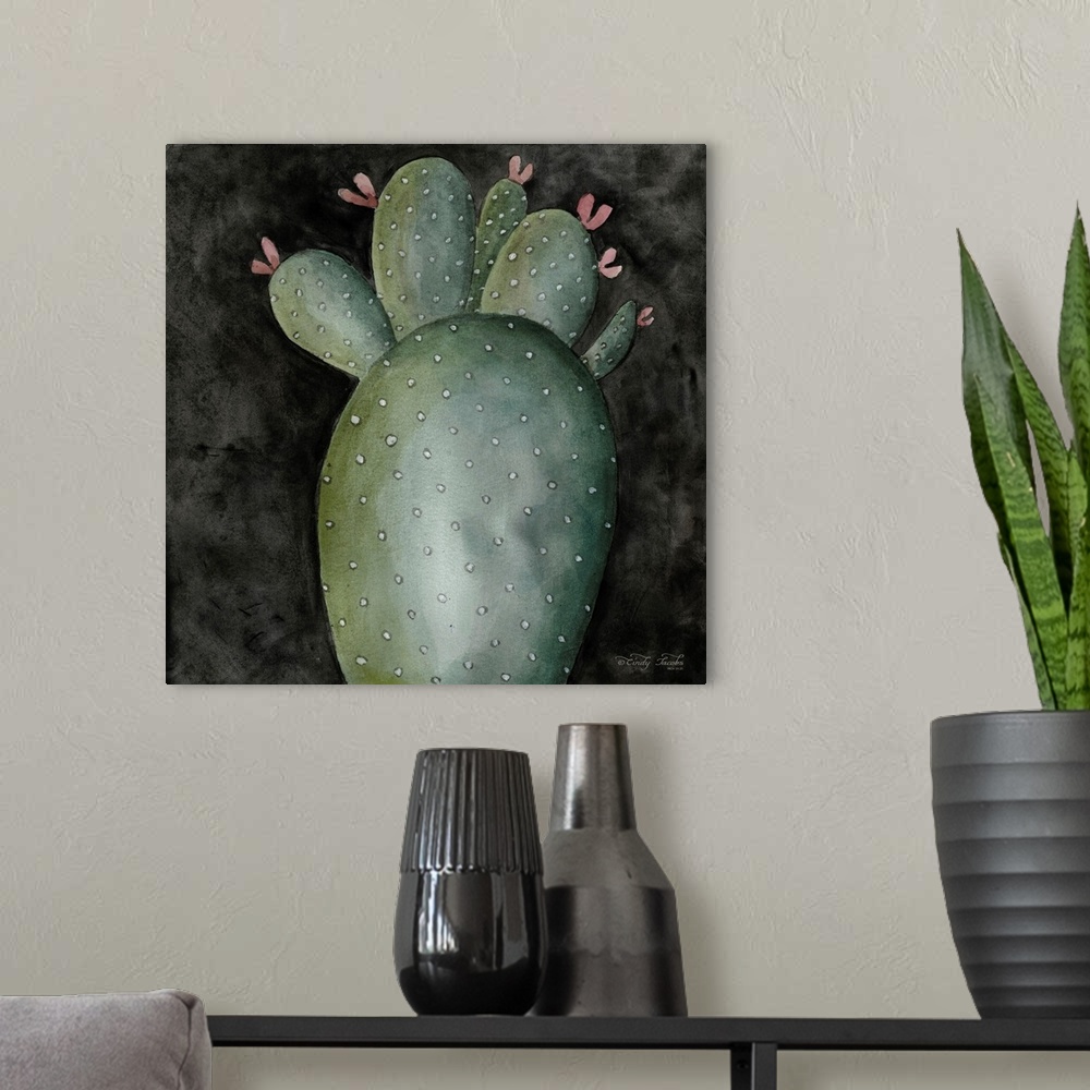 A modern room featuring Big Blooming Cactus II