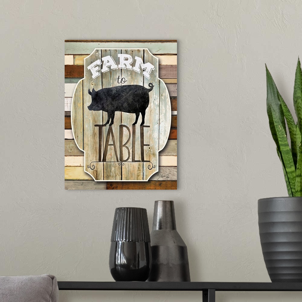 A modern room featuring Farm to Table