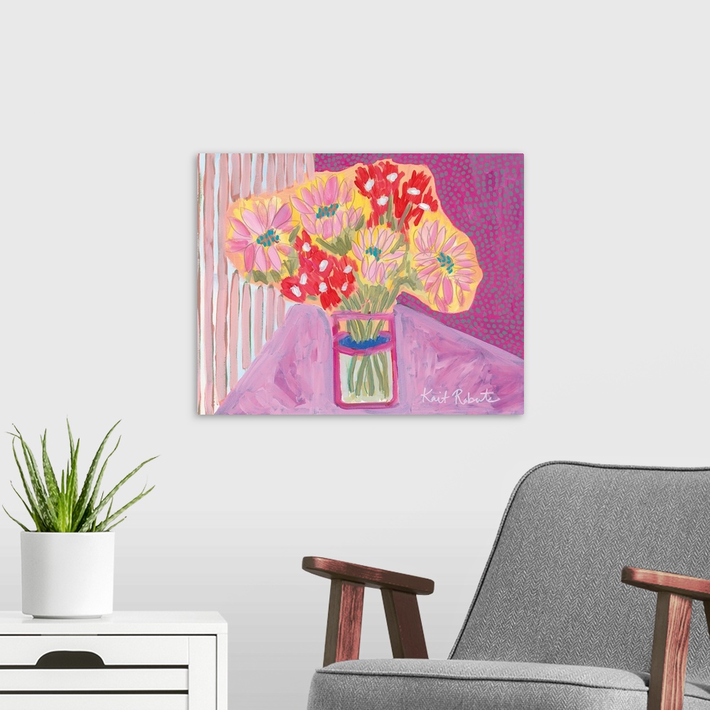 A modern room featuring Flowers for Vivian