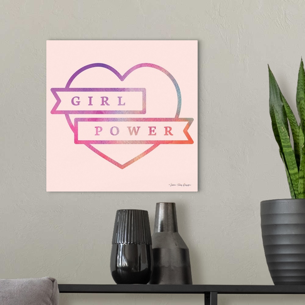A modern room featuring Girl Power IV