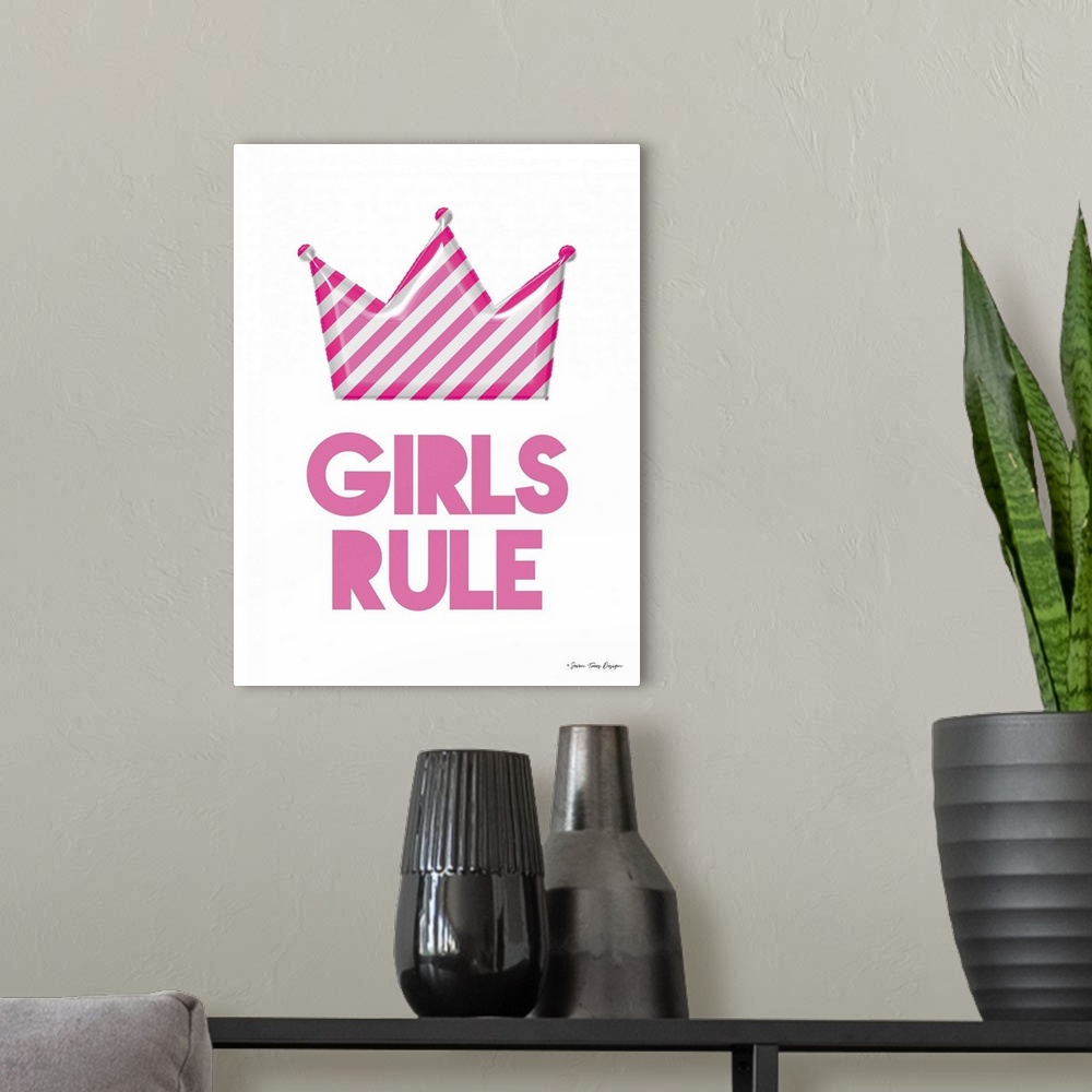 A modern room featuring Girls Rule