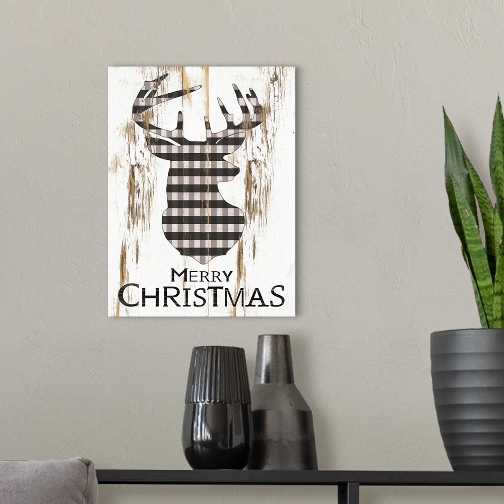 A modern room featuring Merry Christmas Deer