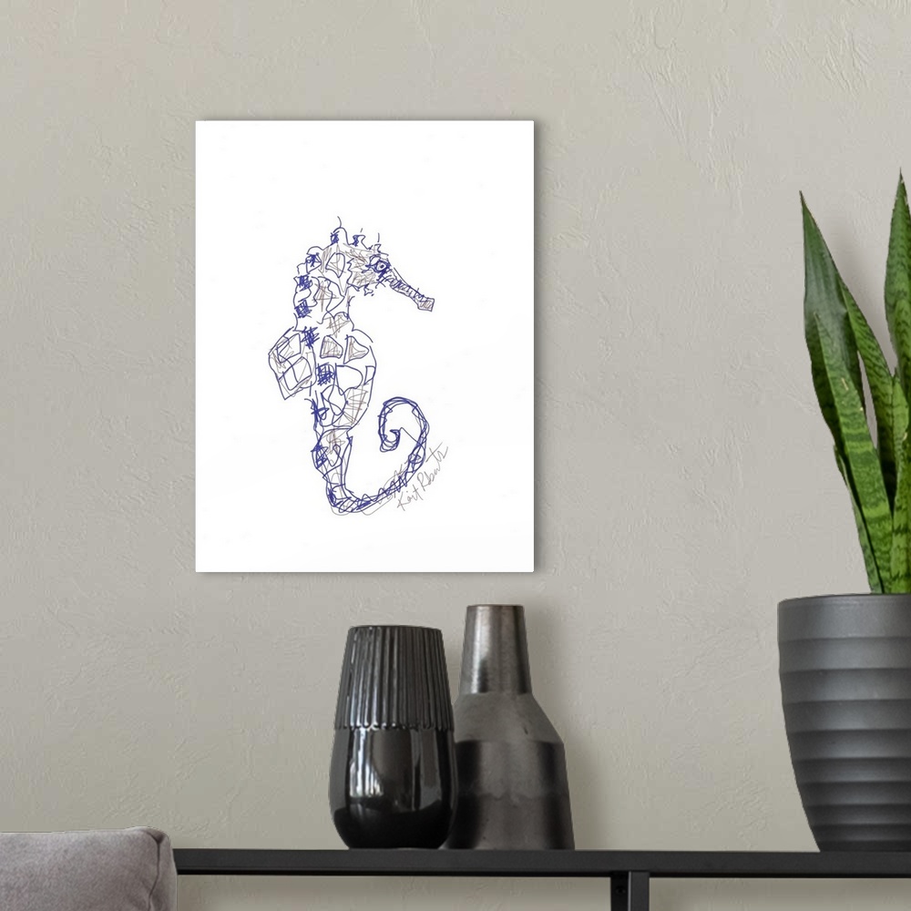 A modern room featuring S is for Seahorse