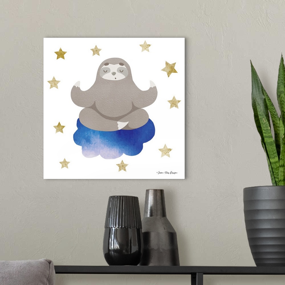 A modern room featuring Sloth in the Sky
