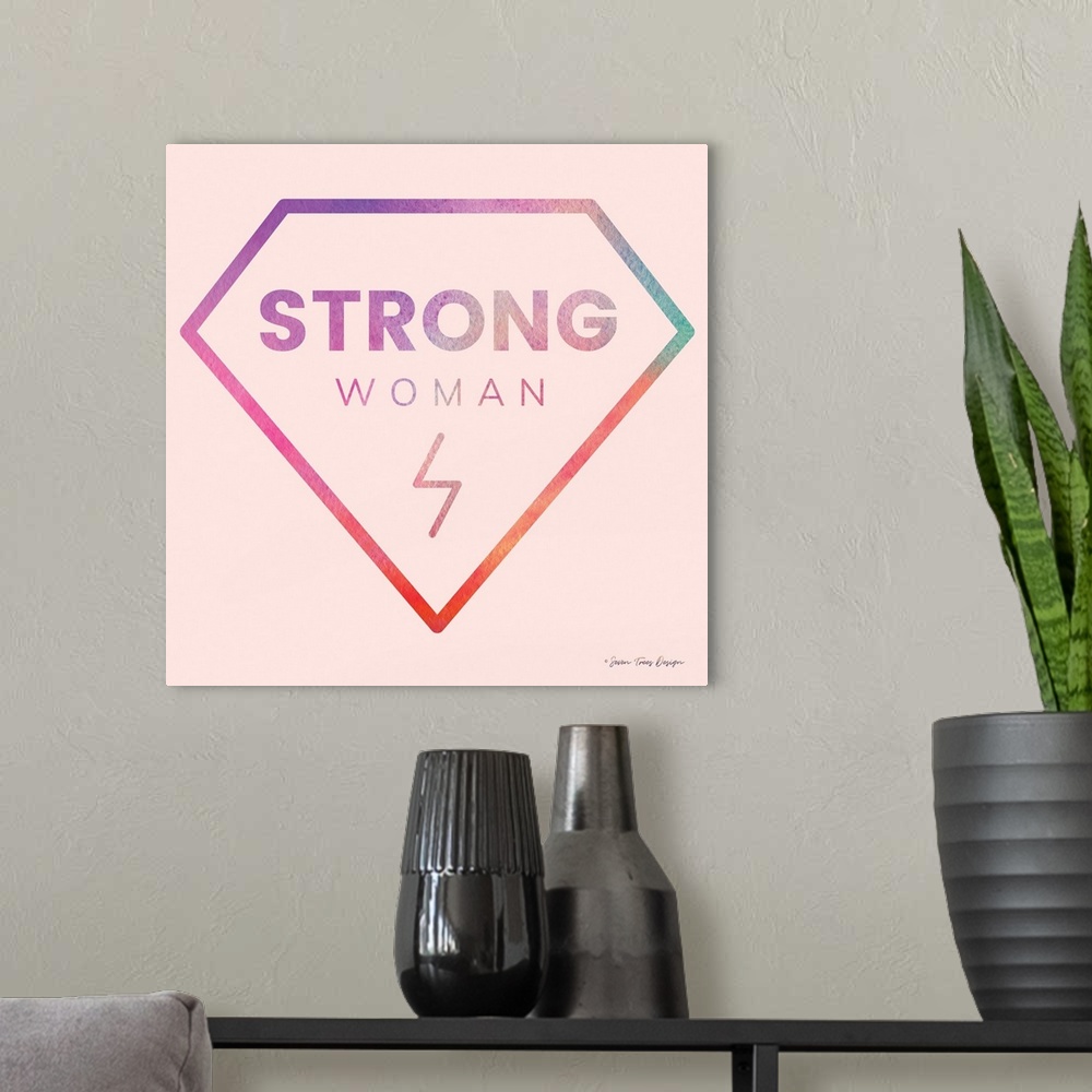 A modern room featuring Strong Woman