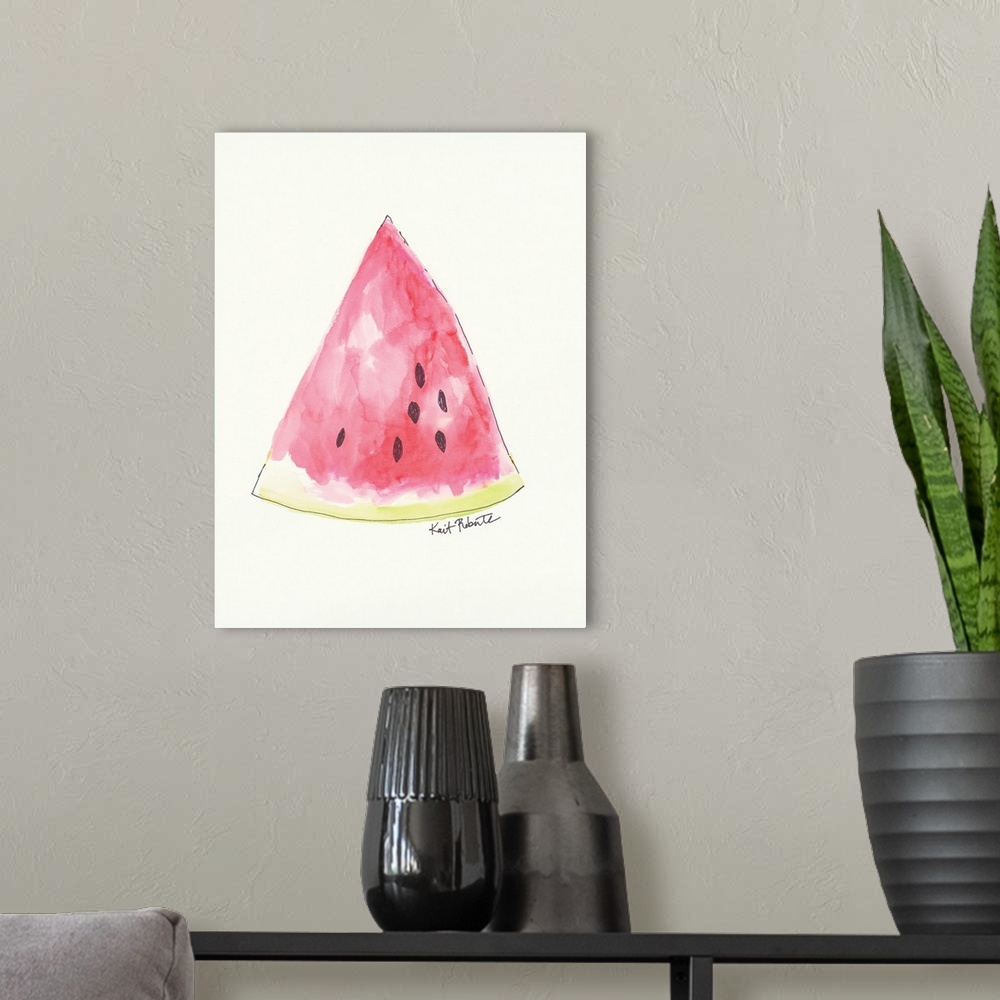 A modern room featuring W is for Watermelon