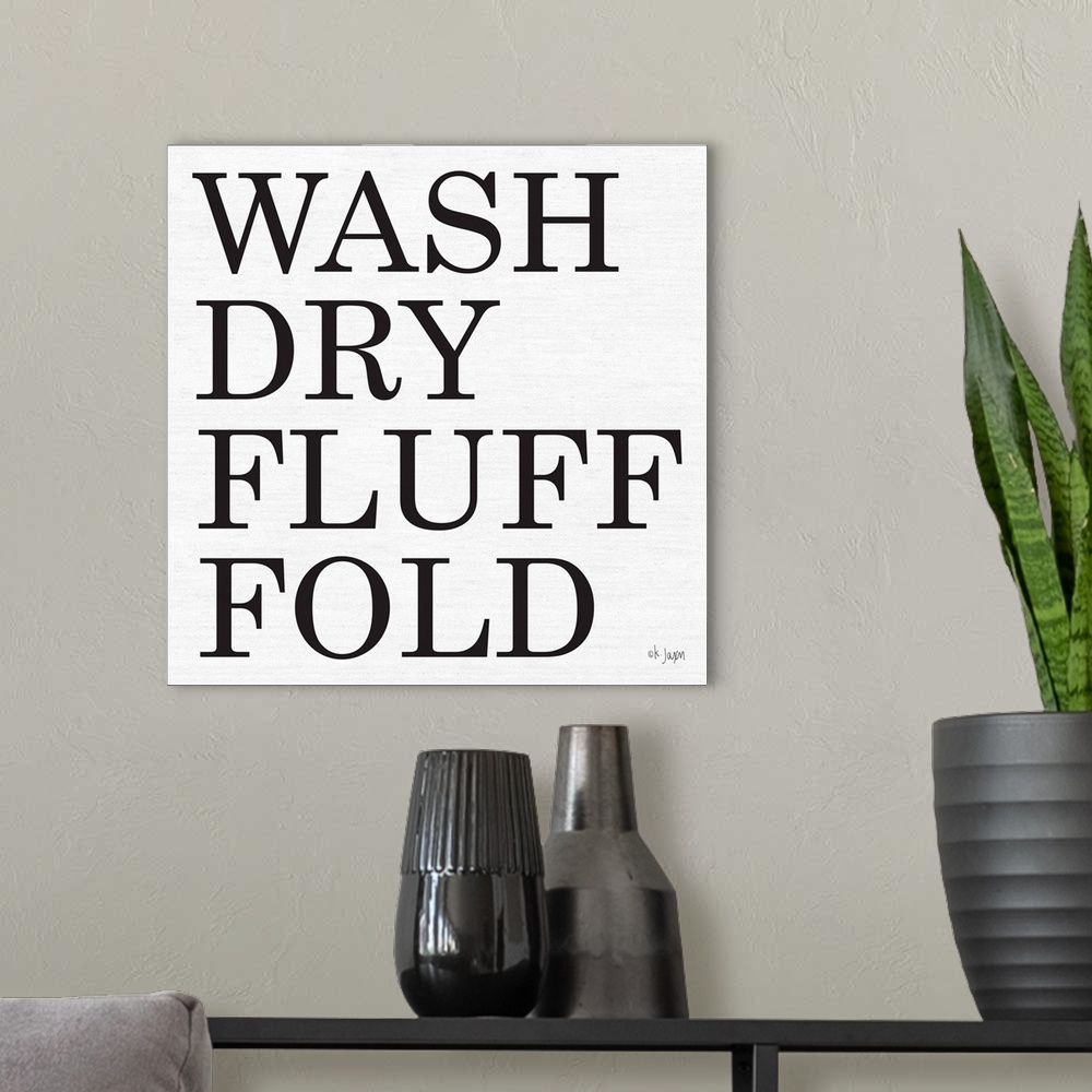 A modern room featuring Wash-Dry-Fluff-Fold