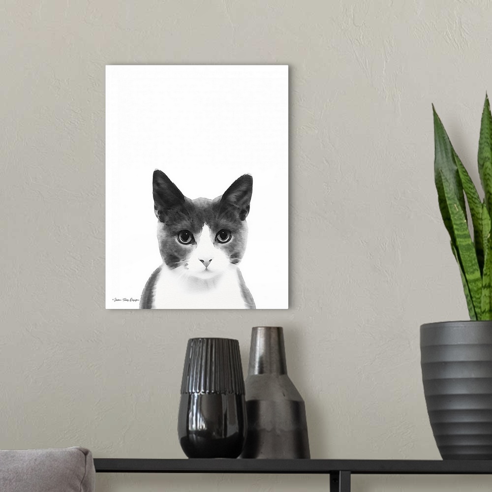 A modern room featuring Watercolor Cat