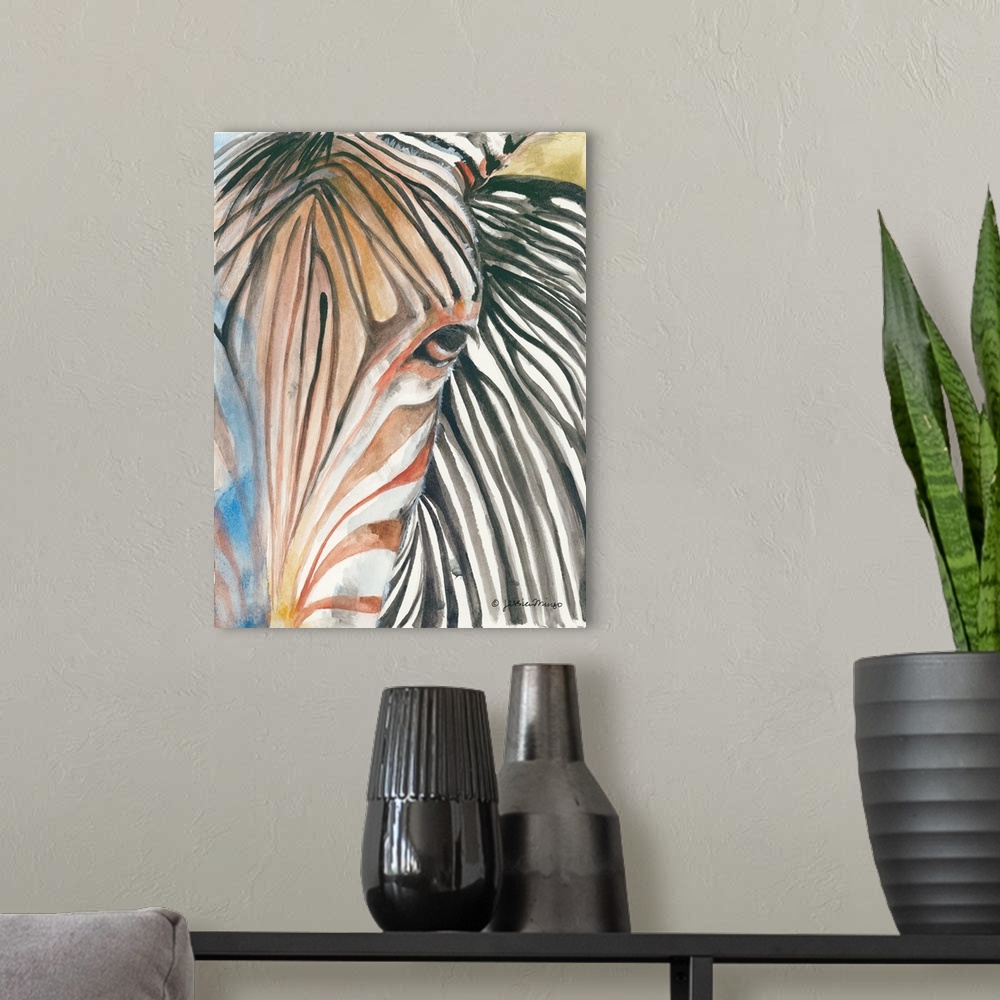 A modern room featuring Zebra