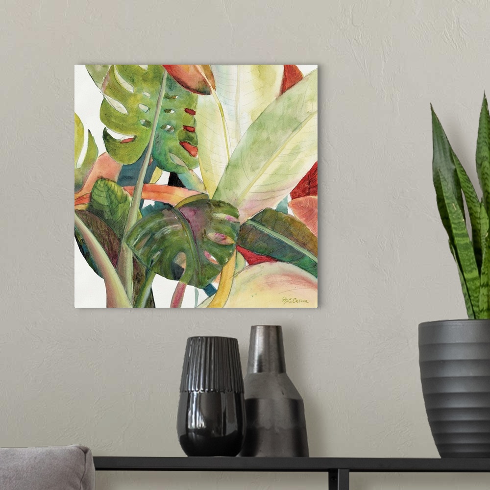 Tropical Lush Garden Square I Wall Art, Canvas Prints, Framed Prints ...
