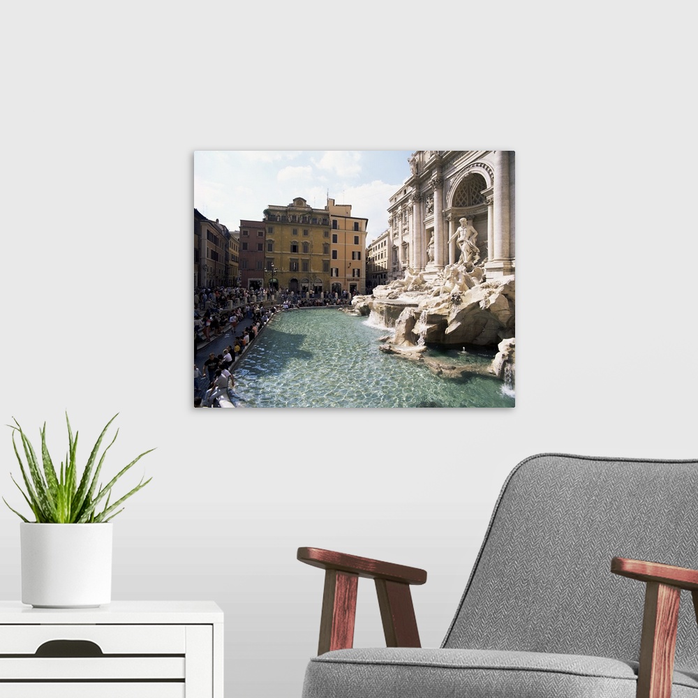 A modern room featuring Trevi Fountain, Rome, Lazio, Italy