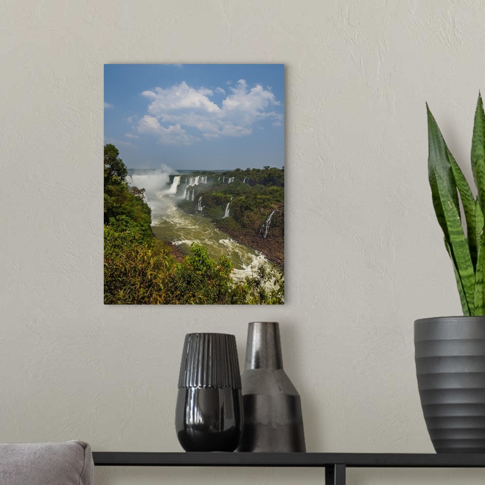 A modern room featuring View of the Devil's Throat, part of the Iguazu Falls, UNESCO World Heritage Site, Foz do Iguacu, ...