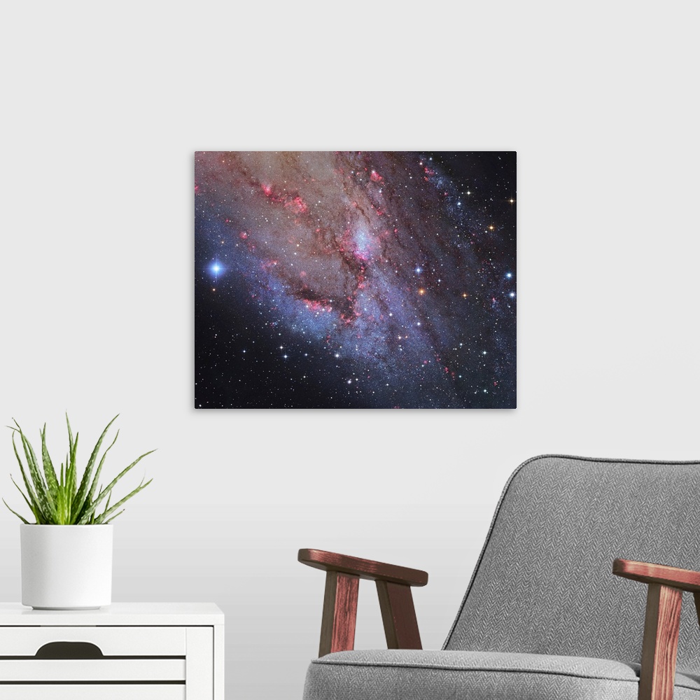A modern room featuring Southwest arm of the Andromeda Galaxy.