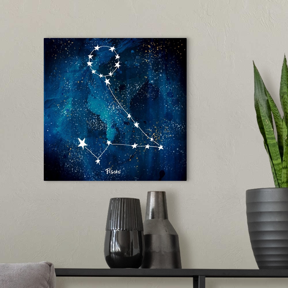 A modern room featuring Pisces